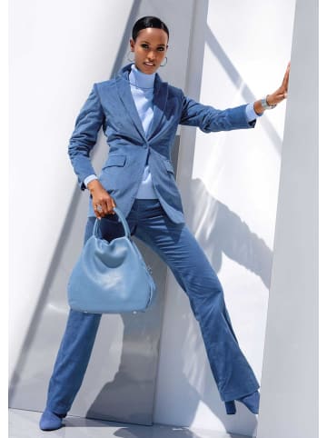 MADELEINE Schlanke Cordhose in blaugrau