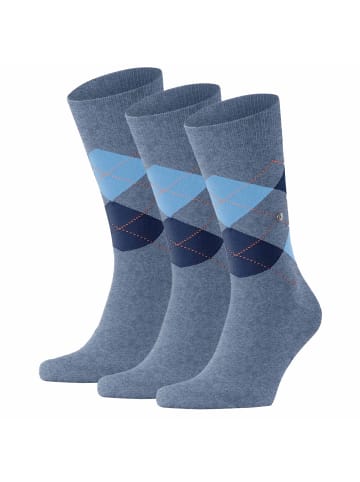 Burlington Socken 3er Pack in Blaugrau/Dunkelblau/Hellblau