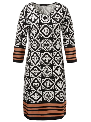 Aniston SELECTED Jerseykleid in schwarz-wollweiß-terra