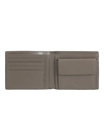 DuDu Up Geldbörse Leder 12.5 cm in black-taupe