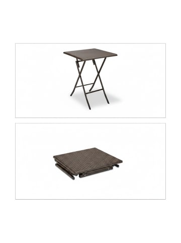 relaxdays Gartentisch Bastian in Braun - (B)61,5 x (H)74 x (T)61,5 cm