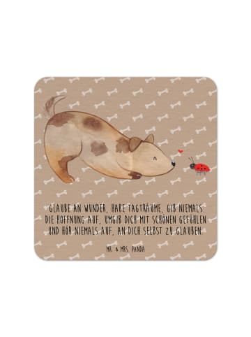 Mr. & Mrs. Panda Bierdeckel Hund Marienkäfer mit Spruch in Hundeglück