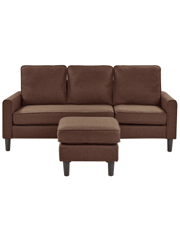 Beliani 2-tlg 3-Sitzer Sofa AVESTA in Braun