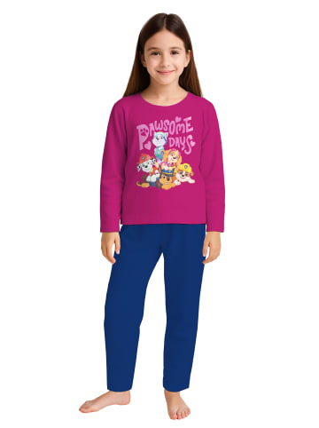 Paw Patrol Paw Patrol Schlafanzug Pyjama Set Langarm Oberteil mit Hose in pink