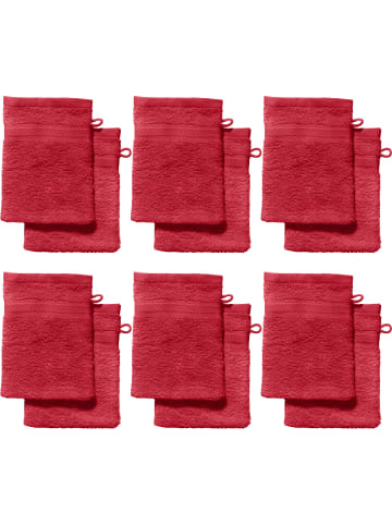 REDBEST Frottier Waschhandschuh 12er-Pack Chicago in rot