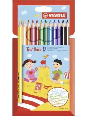 STABILO Papeterie/PBS - Dreikant-Buntstift - STABILO Trio dick - 12er Pack - mit 12 ver