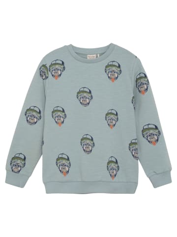 Minymo Sweatshirt Affe in Blau