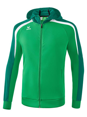 erima Liga 2.0 Trainingsjacke mit Kapuze in smaragd/vergreen/weiss
