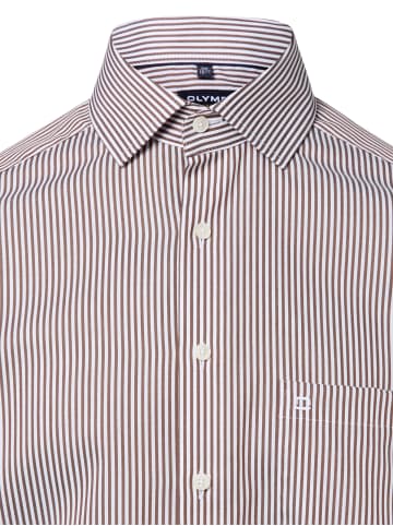 OLYMP  Businesshemd in schoko weiß - 0002