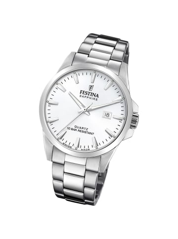 Festina Analog-Armbanduhr Festina Swiss Made silber groß (ca. 41mm)