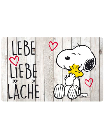 United Labels The Peanuts Brotdose mit Trennwand Snoopy - Lebe Liebe Lache in grau