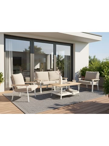Beliani 4-tlg Lounge Set ORERO in Beige/Weiß/Braun