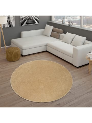 KADIMA DESIGN Waschbarer Teppich waschmaschinenwaschbar Unifarben Küche, Flur in Gold