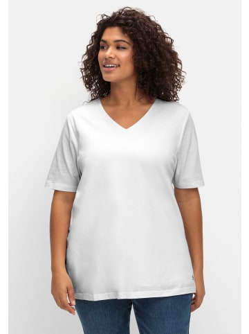 sheego T-Shirt in weiß