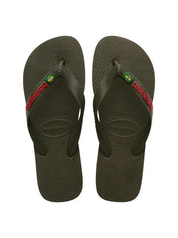 Havaianas Kinder-Flip-Flops „Brasil Logo“ Grün