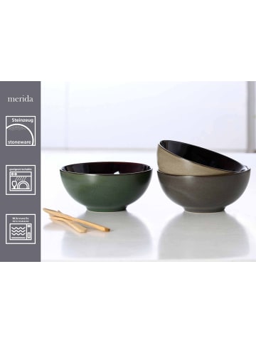 Ritzenhoff & Breker 3er Set Poke Bowl Schalen Merida ø 17,5 cm in Grün