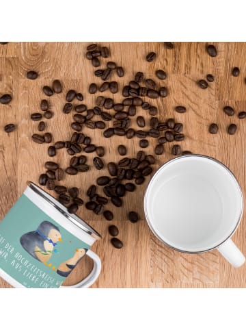 Mr. & Mrs. Panda Kaffeebecher Hochzeitsreise Ewige Liebe mit Spruch in Meeresbrise