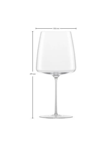 Zwiesel Glas 2er Set Rotweingläser Simplify 740 ml in transparent