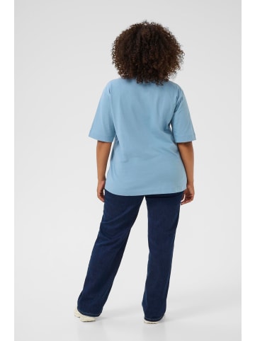 KAFFE curve T-Shirt kurzarm KCmina Loose fit in Windward Blue