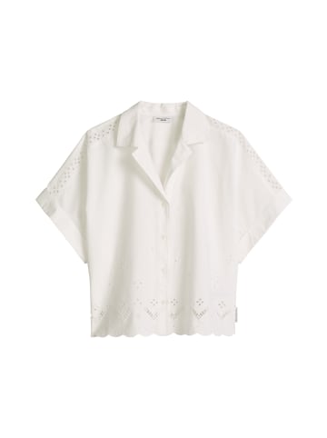 Marc O'Polo DENIM Kurzarm-Spitzenbluse relaxed in Silky White