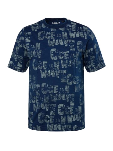 Men Plus Kurzarm T-Shirt in navy blau