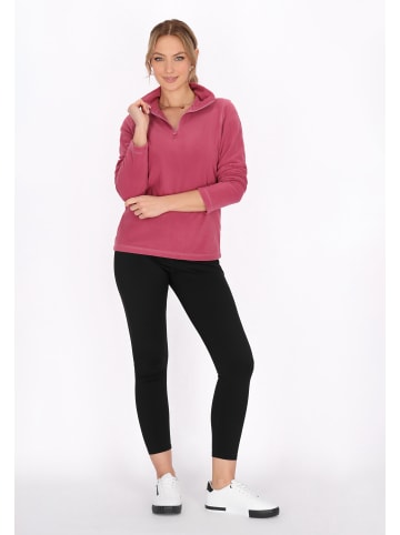 faina Damen Fleecepullover in Dunkelrosa