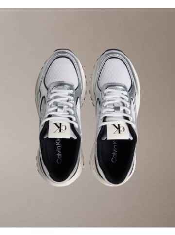 Calvin Klein Sneakers YW0YW02063 in Silver/Black/Bright White