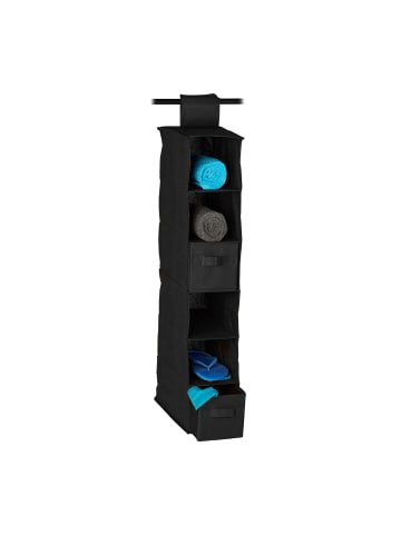 relaxdays 4 x Hängeregal in Schwarz - (B)14,5 x (H)82 x (T)30 cm