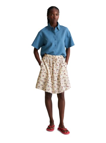 Marc O'Polo DENIM Kurzer ausgestellter Rock in Offwhite