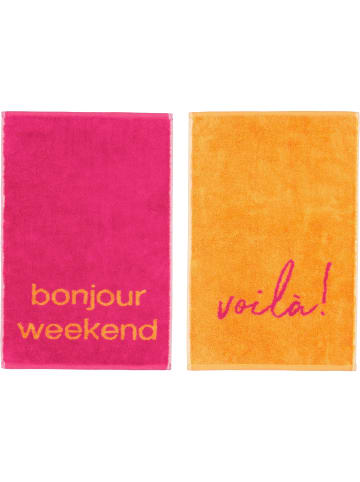 Cawö Cawö Gästetücher Postcard Towels Edition 100 voilà! - 06 in voilà! - 06