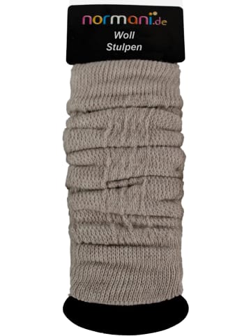 normani Strickstulpen mit Wolle in Beige