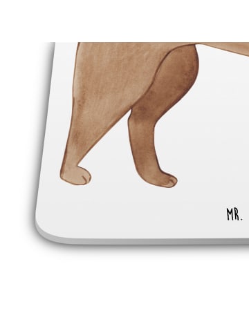 Mr. & Mrs. Panda Untersetzer für Gläser Hund Dogge ohne Spruch in Weiß