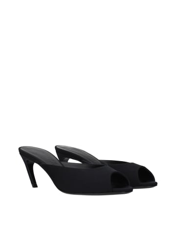 The Attico Schwarz Stoff Flach Sandalen