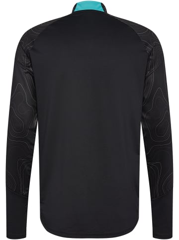 Hummel Halbreißverschluss Sweatshirt Hmlblaze Herren in BLACK/POOL BLUE