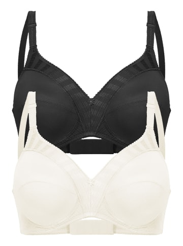 Felina 2er Pack BH ohne Bügel in champagner schwarz