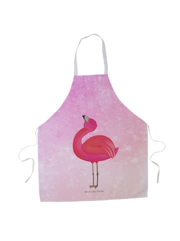 Mr. & Mrs. Panda Kochschürze Flamingo Stolz ohne Spruch in Aquarell Pink