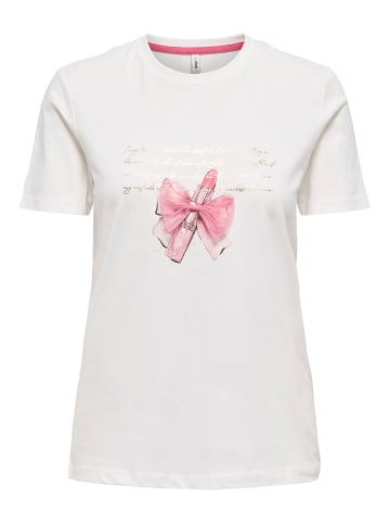 ONLY T-Shirt 'NIKITA LIFE' Weiß