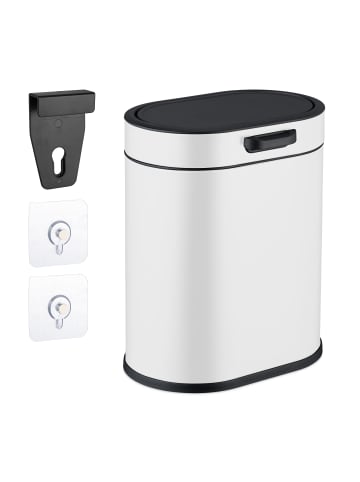 relaxdays Mülleimer in Weiß - 5 Liter