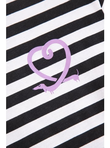 MOKIDA Baumwoll-T-Shirt mit kurzen Ärmeln in schwarz