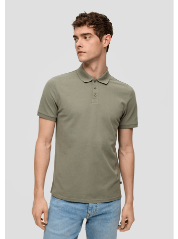 QS Polo-Shirt kurzarm in Olive