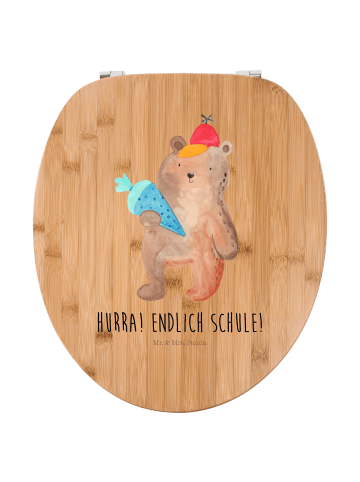 Mr. & Mrs. Panda Klobrille Bär Schultüte mit Spruch in Braun