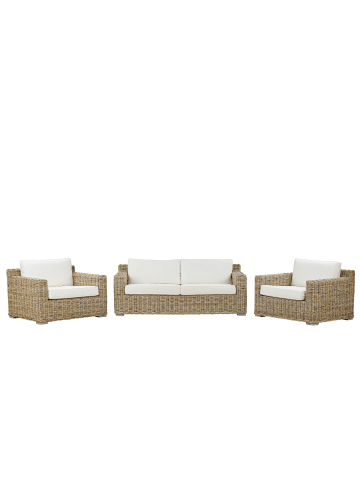 Beliani 3-tlg Sitzgruppe ARDEA in /Weiß