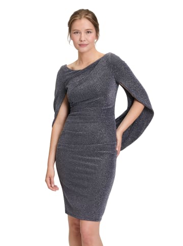 Vera Mont Cocktailkleid im Glitzer-Look in Dunkelblau/Grau