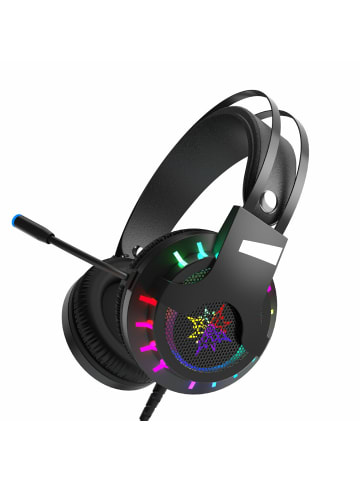 Inca Inca IGK-TX12 Schwarz 7,1 USB Surround RGB Lichteffekt Gaming Headset in Schwarz