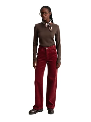 Marc O'Polo DENIM Cordhose Model Tomma wide in Deep Burgundy