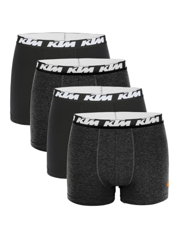 KTM Boxershorts 4er Pack Boxer Man Cotton in Dark Grey / Black