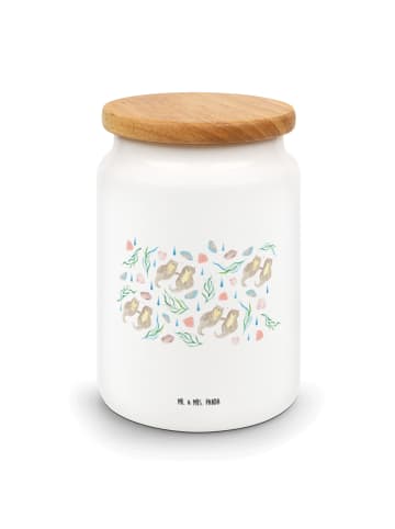 Mr. & Mrs. Panda Teedose Otterliebe Design ohne Spruch in Weiß