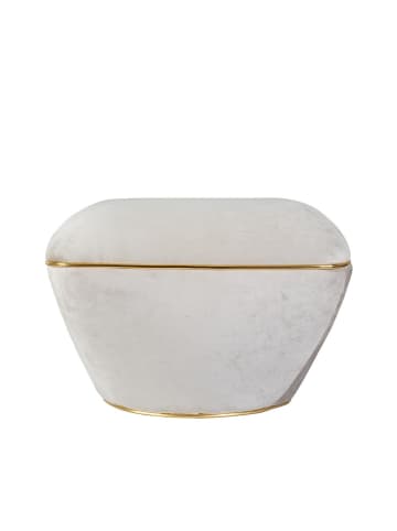 Kayoom Hocker Contessa in taupe - gold