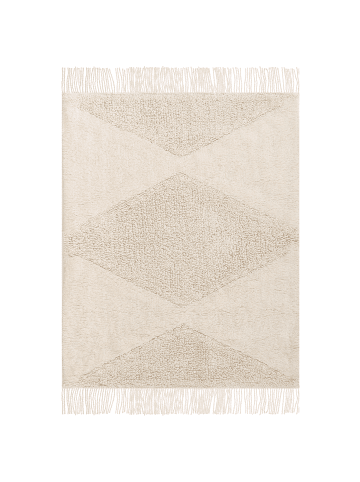 Beliani Kurzflor KHONOMA in Beige - (W) 140 x (L) 200 cm