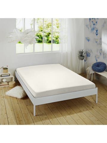 Erwin Müller Single-Jersey Bio Spannbettlaken Bayreuth in wollweiß